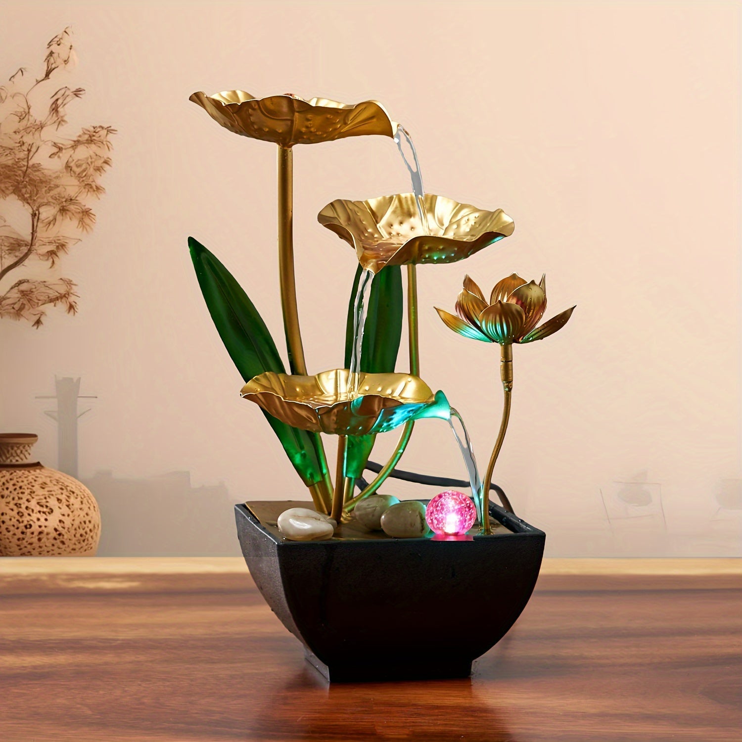 Indoor Fountain Lotus Serene – Soothing and Ambient