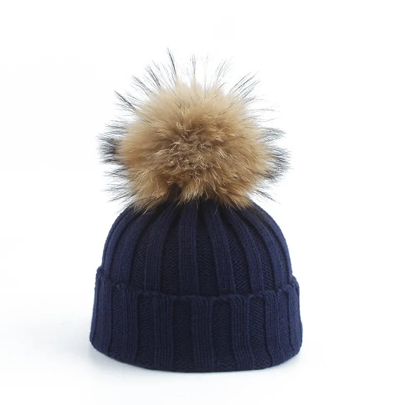 Knitted Winter Pom-Pom Hat - Felina