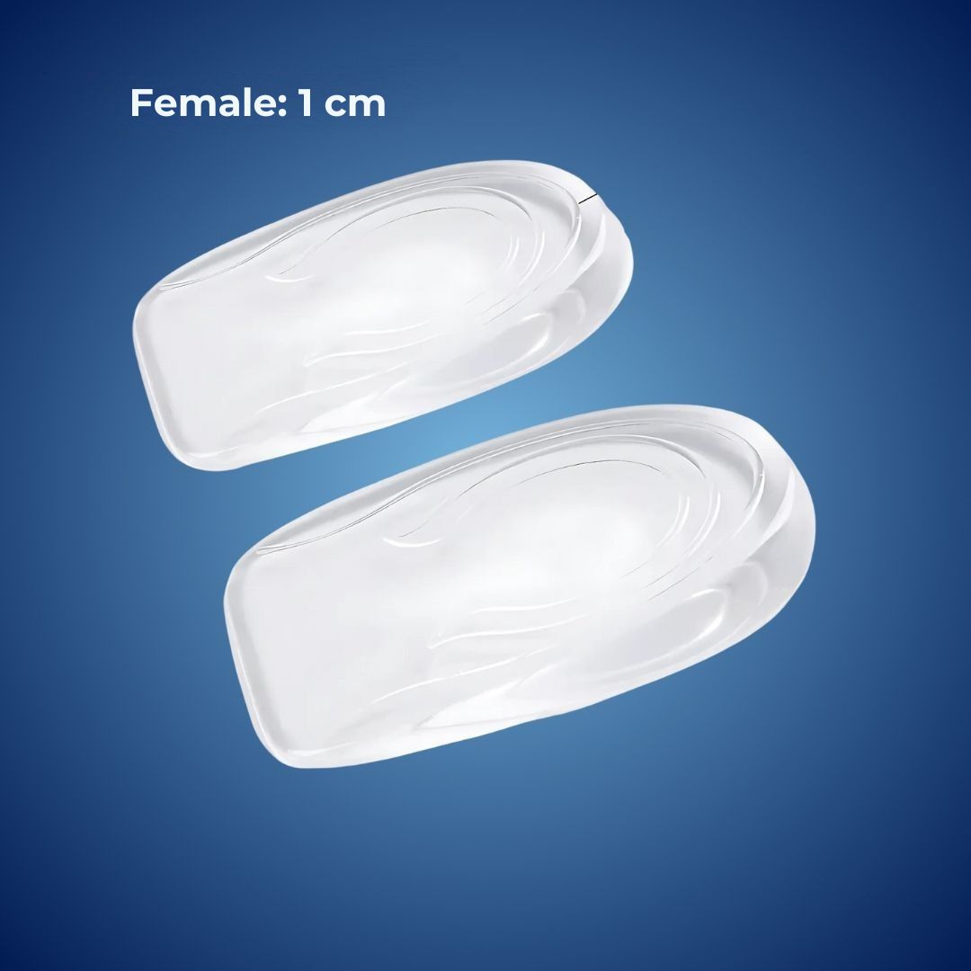 LiftComfort Silicone Gel Heel Lifting Inserts | Height Increase - Pain Relief for Plantar Fasciitis - Shock Absorption - Better Posture Charly