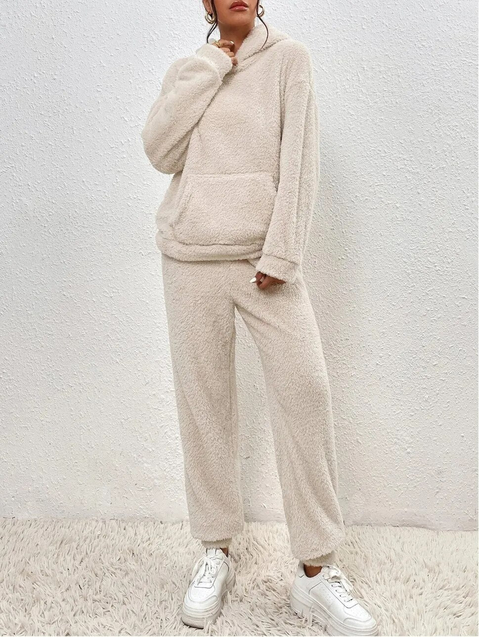 LuxeCuddle Ultra-Comfortable Teddy Hoodie Pajama | Treat Yourself to Unmatched Comfort and Style for Relaxation at Home