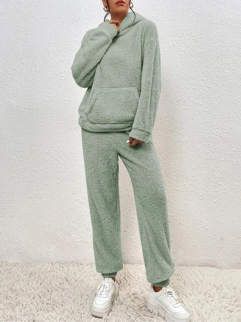 LuxeCuddle Ultra-Comfortable Teddy Hoodie Pajama | Treat Yourself to Unmatched Comfort and Style for Relaxation at Home