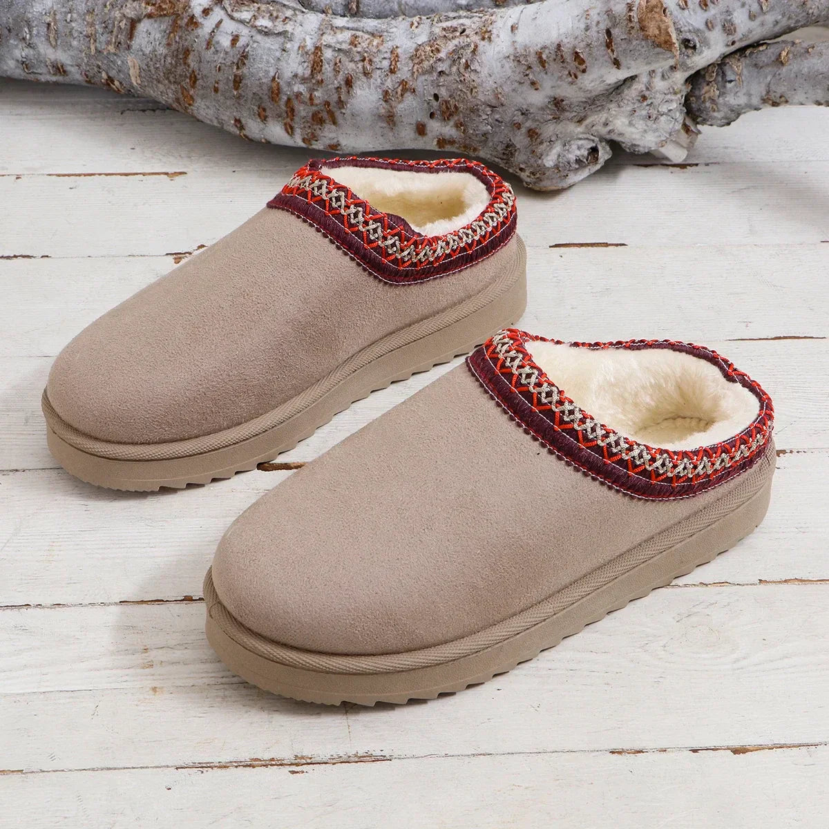 Luxury Cashmere Winter Boots for Women | Ultra-warm, thick-soled slippers for cozy comfort