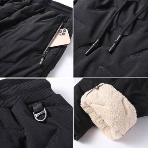Men's Insulated Waterproof Polyester Blend Winter Pants