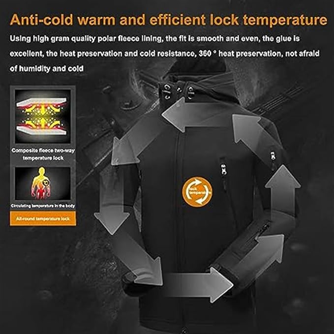 Men's Multifunctional Jacket with Fleece Lining and Zipper – Charly Fashion