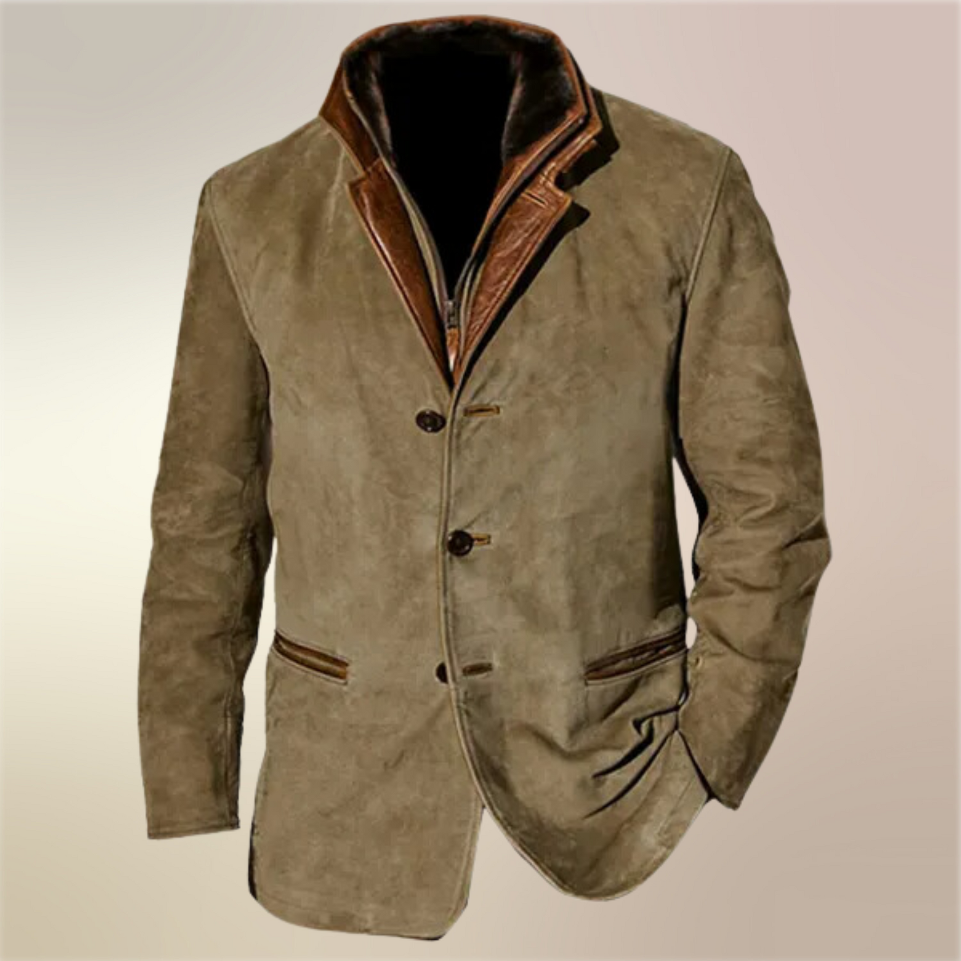 Men's Vintage Suede Jacket with Lining – Noam