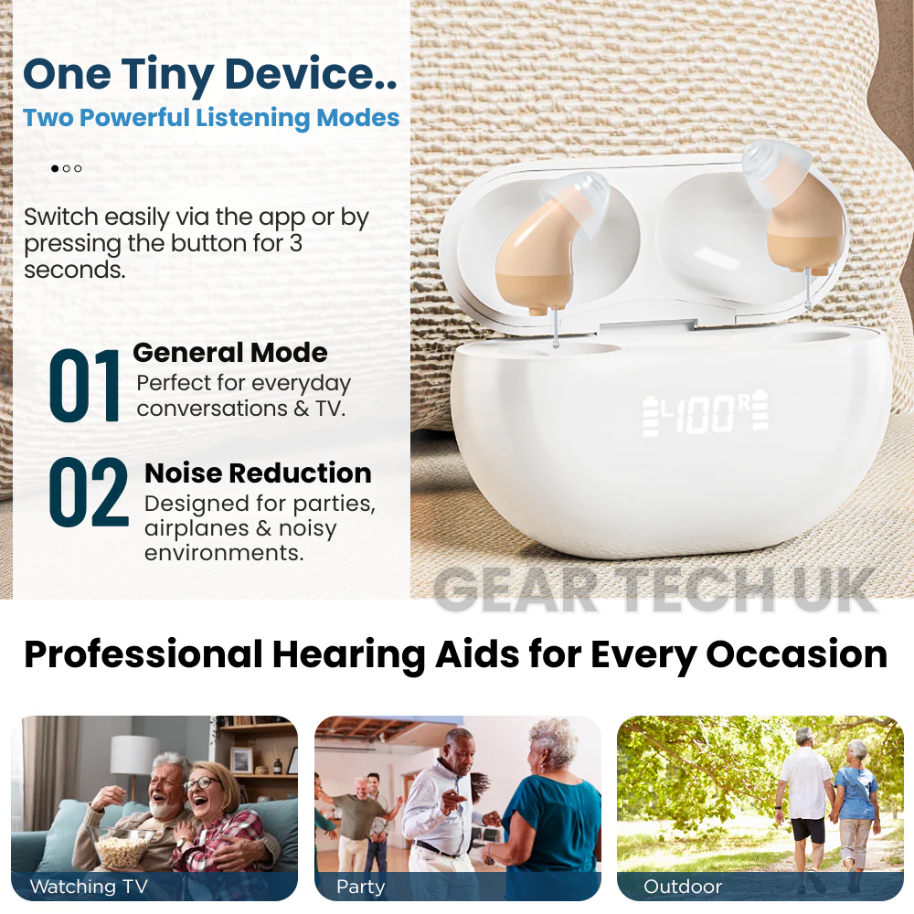 No Prescription Bluetooth App Control Hearing Aids UK