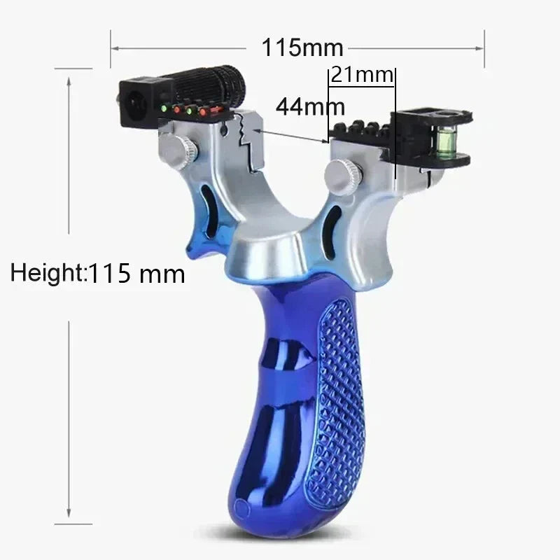 Outdoor Precision Slingshot, Anti-Slip Grip, LED & Level