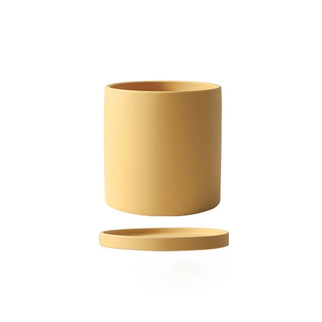 PLANTIVA – Elegant flowerpot made of ceramic with saucer