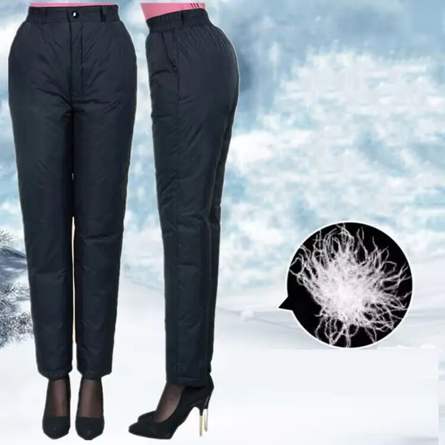 Plus-size straight-cut winter down pants