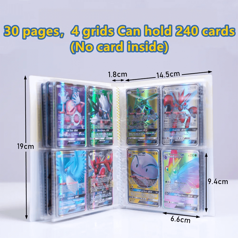 Poke Card Collector Album – 240 Card Sleeves, Perfect for Collectors
