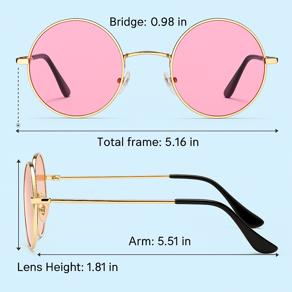 Retro Round Polarized Sunglasses - Lenno