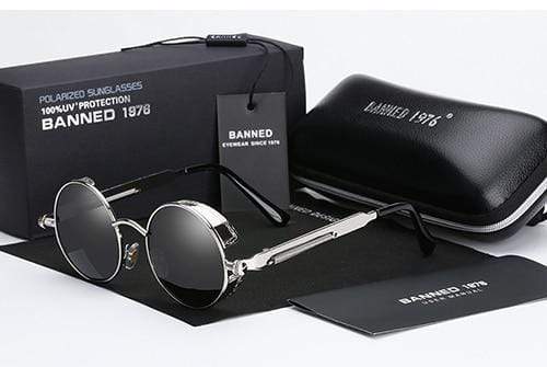 Round Retro Polarized Steampunk Sunglasses – Argo