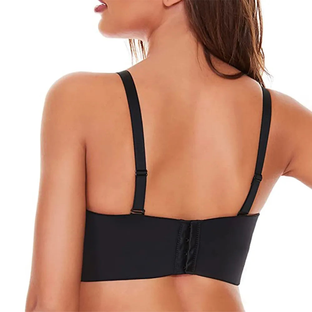Seamless women's plus-size bra – adjustable straps, back closure, ultra-soft comfort for everyday wear