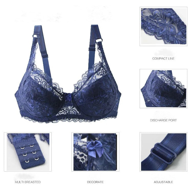 Sexy plus-size lace bra