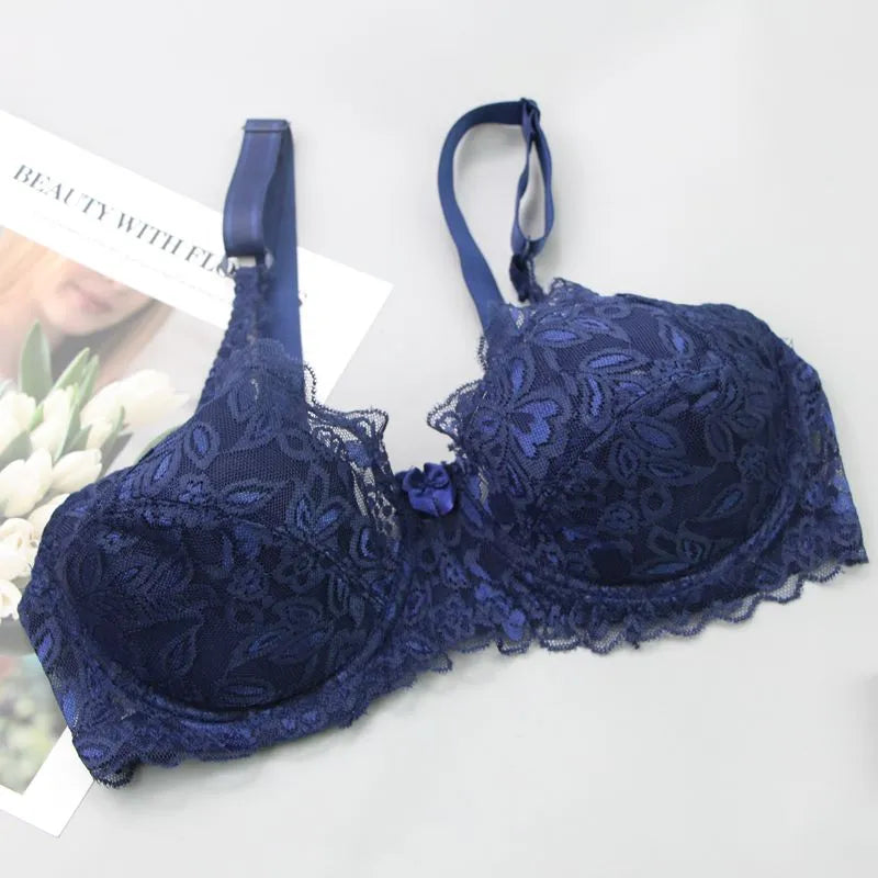 Sexy plus-size lace bra