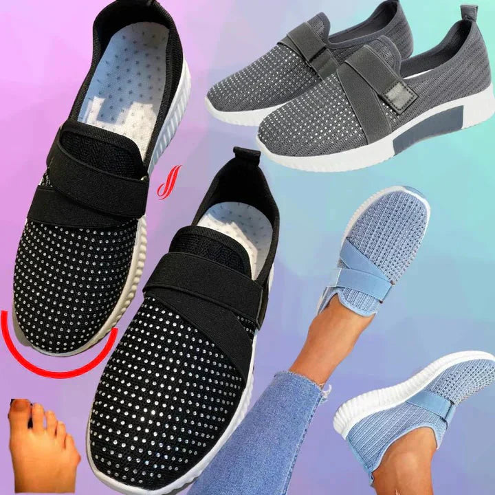 Slip-On Sneaker for Women with Velcro | Improve Your Walking Posture!