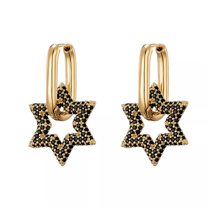 Star Crystal Hoops