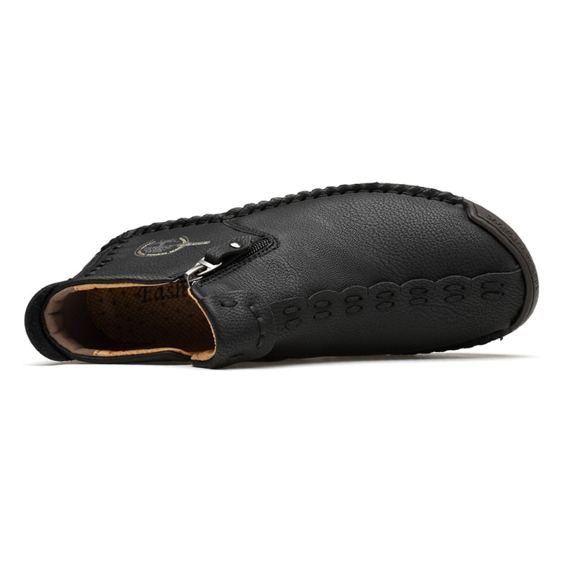 Vintage Hand-Stitched Ankle Boots for Men