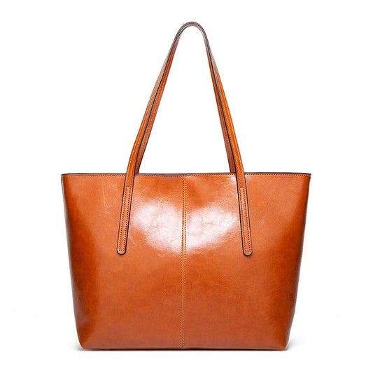 Vintage Leather Style Shopper Bag