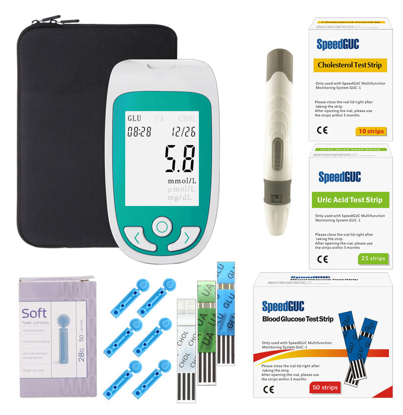VitalTrack Home Health Monitor for Cholesterol, Glucose, and Uric Acid
