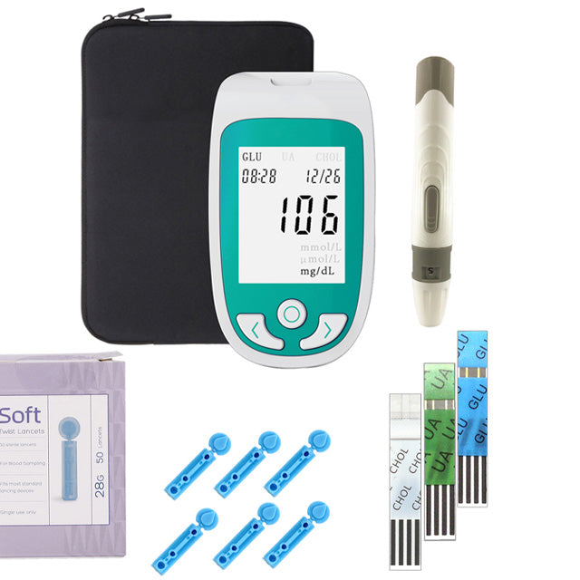 VitalTrack Home Health Monitor for Cholesterol, Glucose, and Uric Acid
