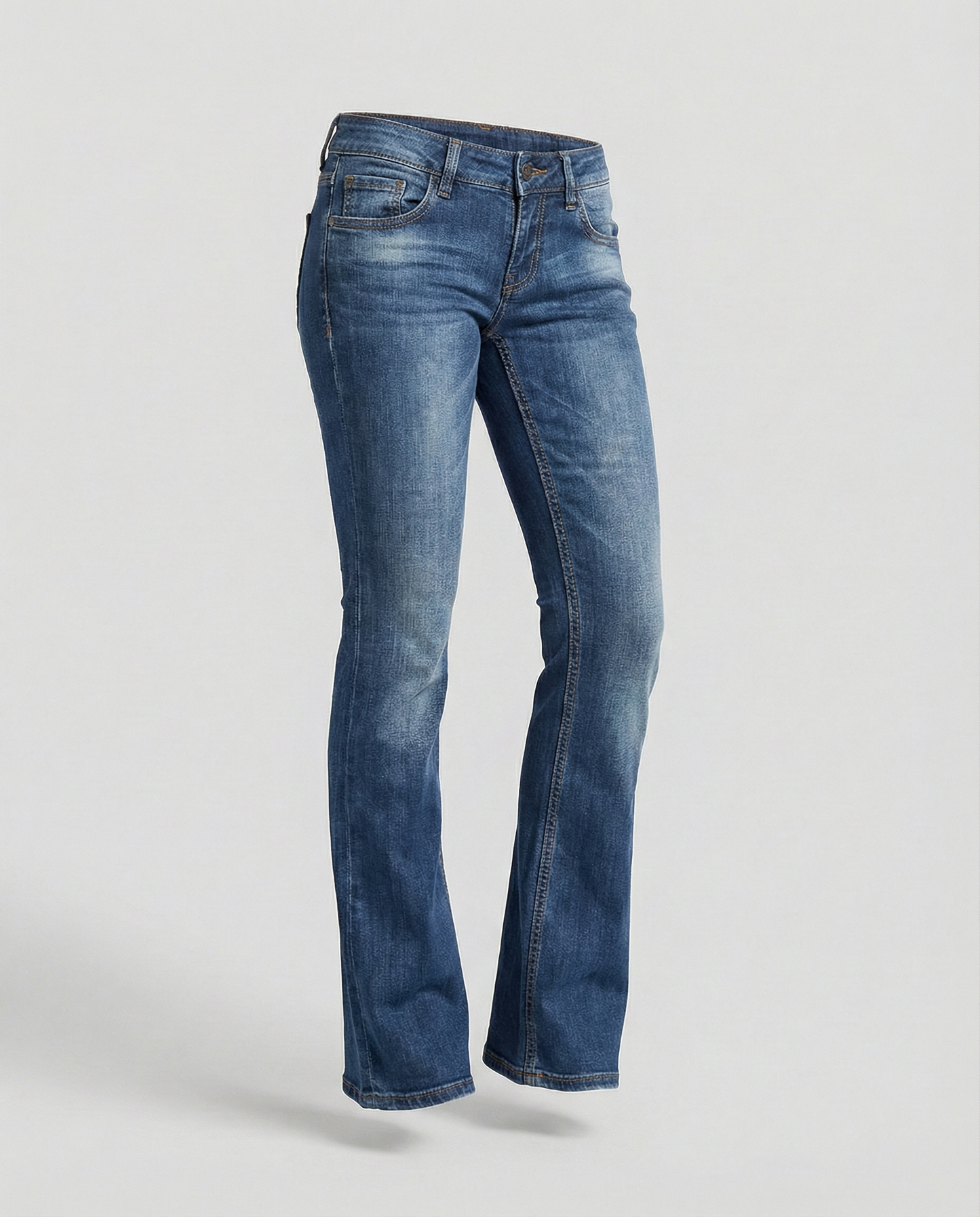 Women's Denim Low-Rise Flared Jeans with Casual Vintage Look & Flared Leg | Charly