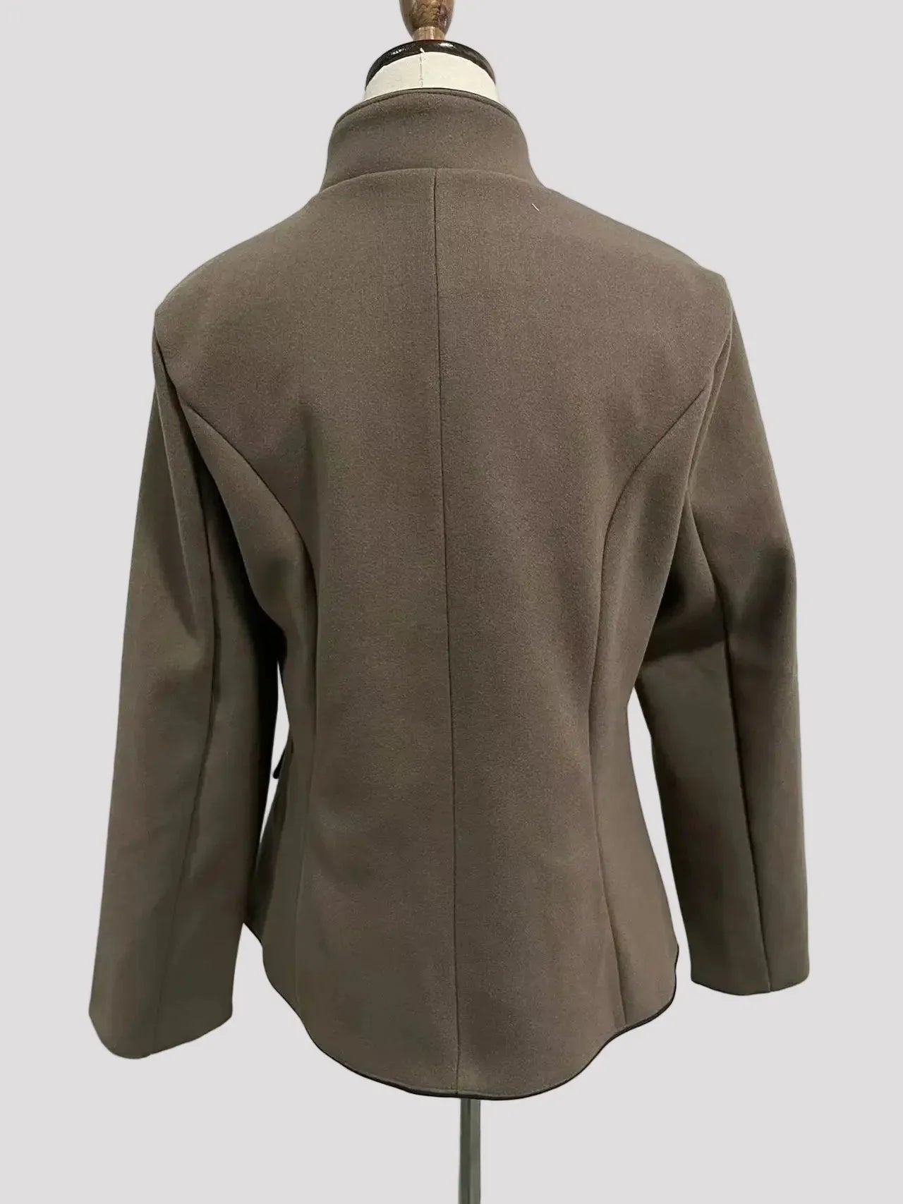Women's Short Jacket with Multi-Button Placket and Color Accents | Charly Fashion