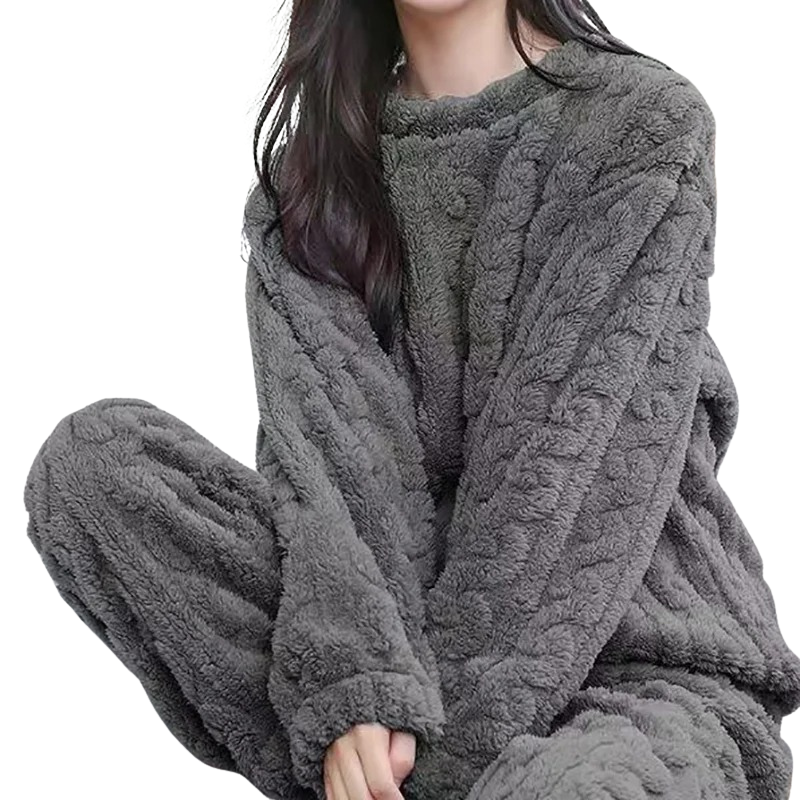 Women's Warm Fleece Pajama Set