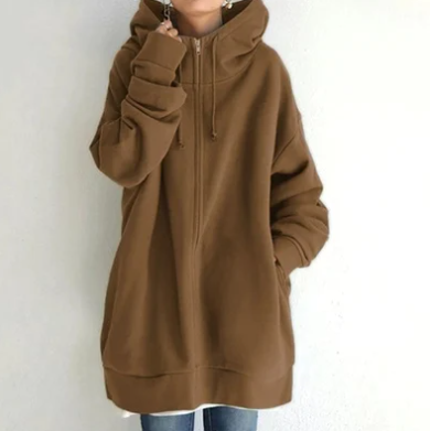 Women's Zip Hoodie for Autumn/Winter