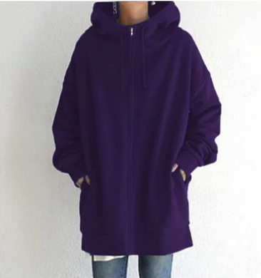 Women's Zip Hoodie for Autumn/Winter