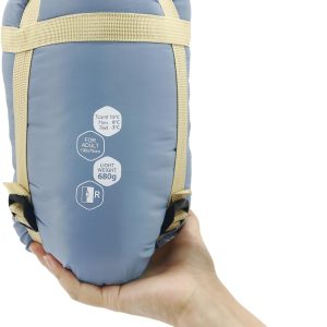 NewDoar Ultralight Backpacking Sleeping Bag - 50-70°F, 1.5lbs, Waterproof & Machine Washable, 2-Way Zipper for Teens,Couples,Women,Men Compact for Hiking/Camping (M/L Sizes)