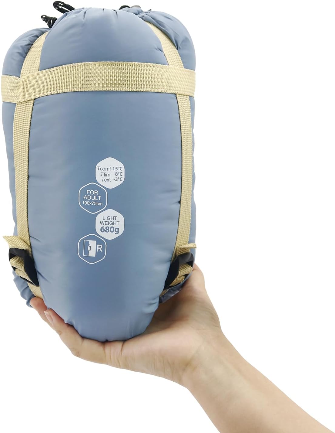 NewDoar Ultralight Backpacking Sleeping Bag - 50-70°F, 1.5lbs, Waterproof & Machine Washable, 2-Way Zipper for Teens,Couples,Women,Men Compact for Hiking/Camping (M/L Sizes)